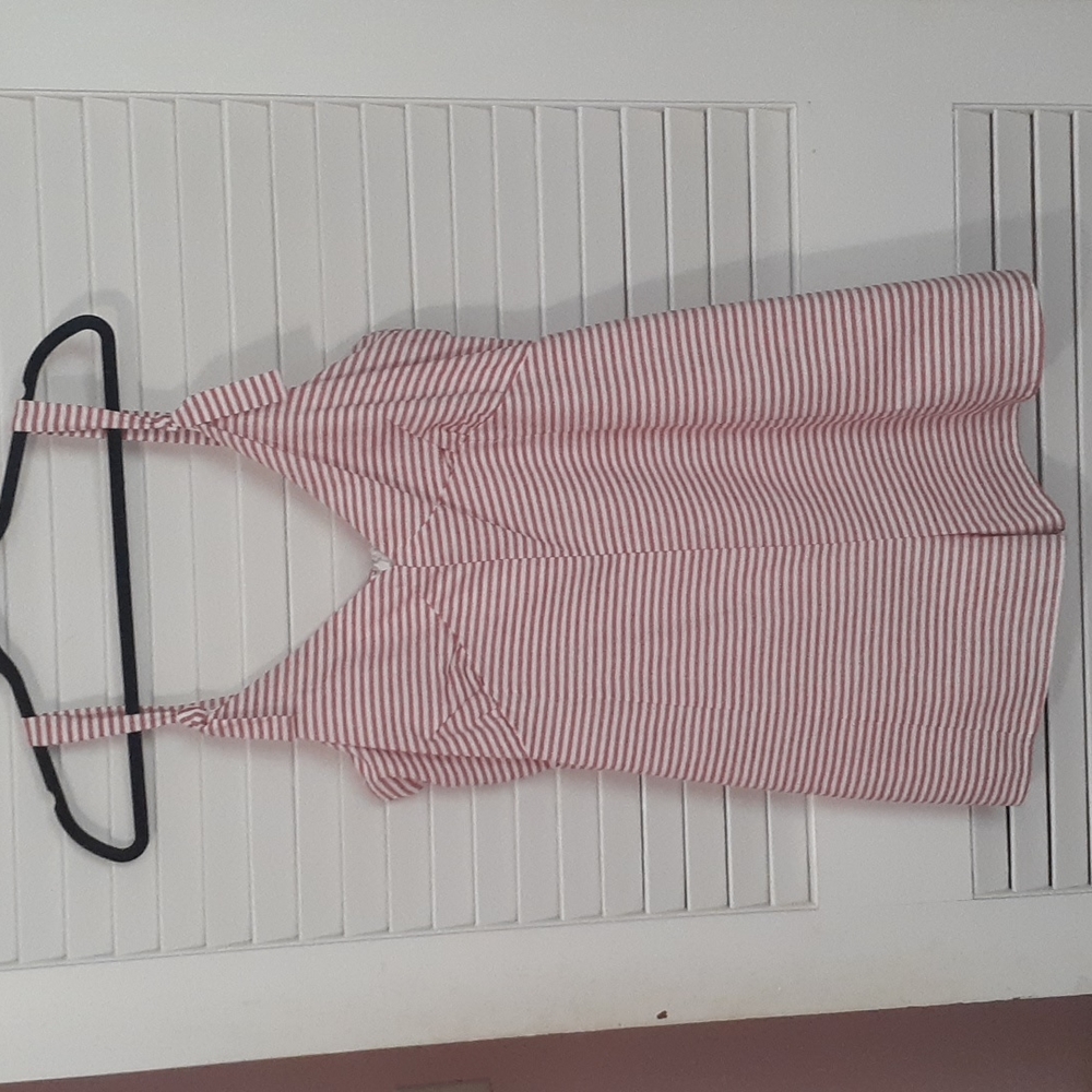 Lovers and friends red and white stripped romper